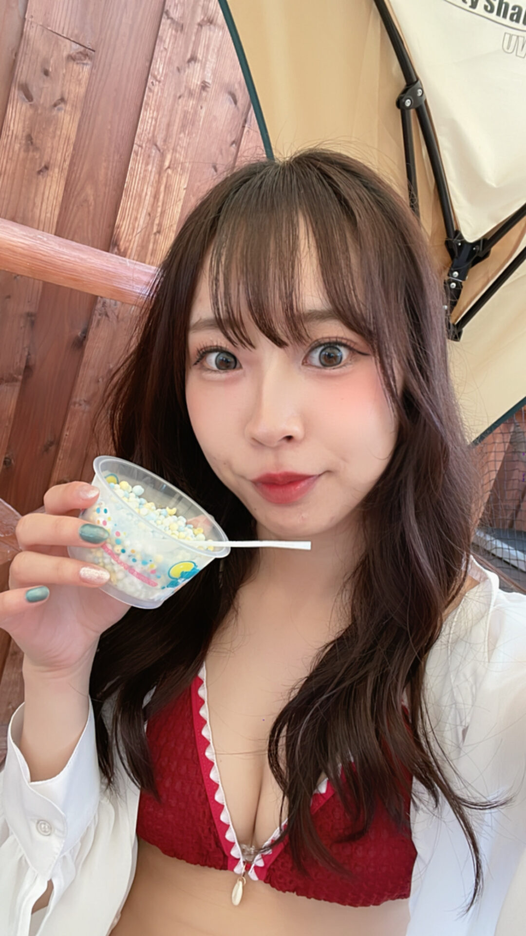 水着とアイス