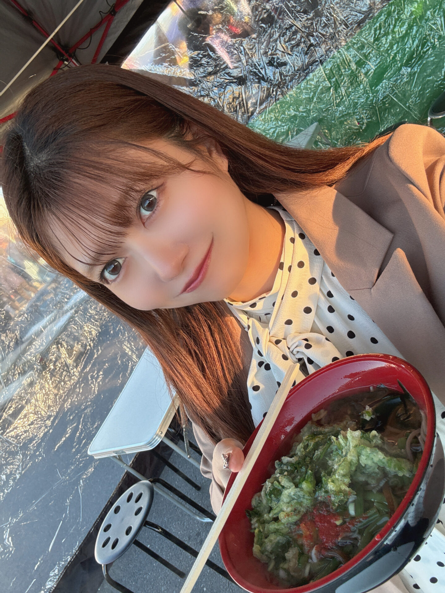 八戸朝市♡山菜そばっ